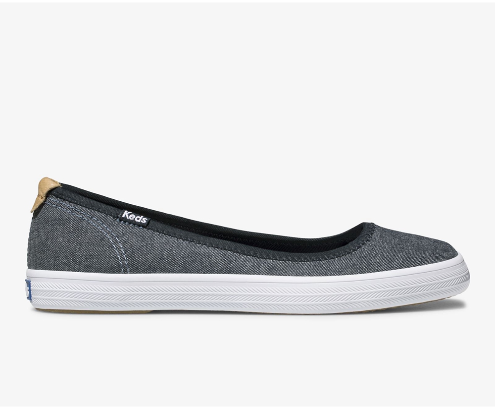 Slip Ons Keds Mujer Azul Marino - Bryn Chambray - 179-INAETV